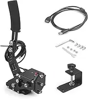 64Bit PC/PS4/PS5 USB Handbrake Upgrade SIM Racing Games Handbrake for Logitech G29 G27 G25 G920 T300 1.8M Cable/With Fixing Clip/Reinforced Spring black