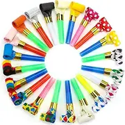 Koogel Party Whistles100 Pcs Musical Blowouts Birthday Party Favors New Years Party Noisemakers Party Blowouts Whistles Party Blowouts Fun Party Favors（Multicolor）