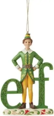 Enesco Elf by Jim Shore Buddy Standing Word Hanging Ornament