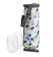 DSW 4 Piece Wine Chiller & Tumbler Set ~ 2 Wine Glasses ~Wine Lover Gift ~ New