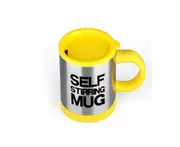 Home Office 301-400ml Stainless Steel Automatic Mixing Cup Coffee Cup Electric Mixing Cup Gift Cup-Yellow