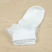 Lace Frill Socks (Short & Knee-high) - Kids Girls Ladies 5-8, 9-12 13-3, 2-8