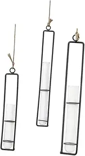 CLISPEED 3pcs Hanging Glass Tubes Wall Planter Decorative Hydroponics Vases for Home Decor for Indoor Plants Office Display and Unique Wall Art