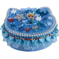在飛比找蝦皮購物優惠-新款冰雪奇緣艾莎蘇菲亞公主多層首飾盒手工DIY兒童益智玩具