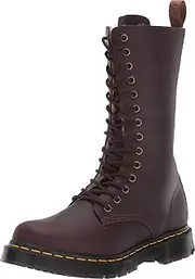 [Dr. Martens] Women's 1914 Kolbert Tall 14 Eye Boots, Dark Brown, 11