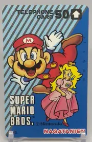 Super Mario Brothers Telephone Card 50 Nintendo Nagatanien Japanese Retro