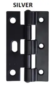 8x Whitco STEEL FIXED PIN SECURITY DOOR HINGES 80x28x8mm Silver *Aust Brand