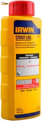 Tools STRAIT-LINE 64902 Permanent Marking Chalk, 8-Ounce, Red (64902)