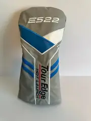 Tour Edge Hot Launch E522 Driver Head Cover Grey Blue White Headcover New