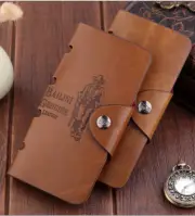 Retro Men Long Wallet Leather Clutch Billfold CreditCard Pockets Bifold Purse US