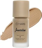 MARS High Coverage Liquid Matte Foundation | Blemish Free & Blendable Foundation for Makeup (40ml) (SHADE-05)