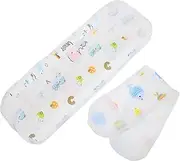PERSELOSO Portable Baby Wrapping for Newborns Baby's Belly Cover Cartoon Patterns 4 Pieces Set