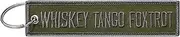 Military Keychain Tag with Key Ring, EDC for Servicemen, Car, Motorcycle Whiskey Tango Foxtrot