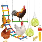 5 Pcs Chicken Toys for Coop Accessories Chicken Bird Hanging Swing Ladder Toy...