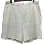 Rag & Bone Maye Linen Blend Shorts White Women's Size XL New With Tags