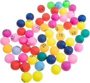 Mipcase 60pcs Ball Numbered Balls 1-100 Game Raffle Small Bingo Caller Numbers Colored Party Supplies Bar Game Props Party Activity Props Plastic