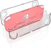 NANANINO Portable Electronic Device Cover for Nintendo Switch Lite, Clear Hard Glitter Case - Compatible with Up to 5.5 Inch Devices, Anti-Slip, Glitter Theme