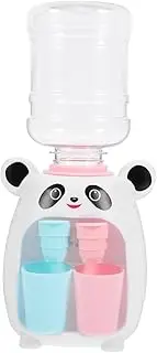 FUNNETOYU Mini Cartoon Water Dispenser for Adorable Panda Design Safe and Fun Drinking Fountain Plaything for Home Decor and Childrens Playtime