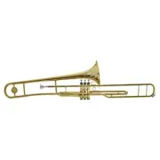 Harmonics Bb Piston Trombone Trumpet Gold Lacquer with Soft Carrying Case
