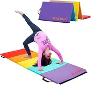 Antsy Pants Tumbling Mat – Gymnastics Mat, Easy to Clean Gym Mat, Sturdy, Foldable Tumbling Mat for Kids, Padded, Lightweight, Portable, Carrying Handle, Gymnastics Equipment for Activity Play