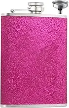 Drinking Hip Flask - Stainless Steel Hip Flask 8oz Alcohol Flask with Funnel | Glitter Leak-Proof Liquor Flask Portable Drinking Pot for Women & Men