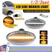 2/4x Dynamic Amber Signal LED Side Marker Light For Clear Mazda 04-14 2 3 5 MPV (for: Mazda)