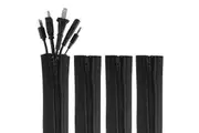 STORFEX Zipper Cable Sleeve Cord Organizer and Protector for Desk - 4 Pack