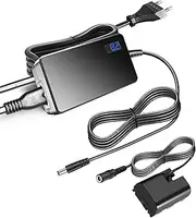 ACK-E6 Power Supply DR-E6 DC Coupler LP-E6 LP-E6N Dummy Battery Power Supply Kit for Canon EOS R R5 R6 R7 90D 80D 60Da 6D 7D Mark II, 5D Mark III, 5D Mark IV Cameras