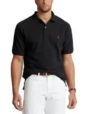 [Polo Ralph Lauren] Big & Tall he Iconic Mesh Polo Shirt in Black