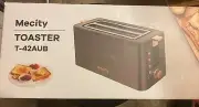 “Mecity 4 Slice Stainless Steel Toaster: 6 Settings, Warming Rack, and More”