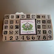 Letters & Numbers Susan Branch ABC 123 Script Alphabet Rubber Stamp 36pc New
