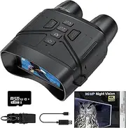 Night Vision Binoculars,Full Hd Night Vision High Powered, 4k Night Vision Binoculars,4k/40mp Night Vision Scope for Adults,3" Screen and 1350ft Viewing Range, Can Save Photo and Video (Black)