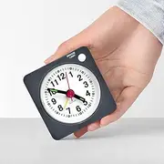 Neucox Small Travel Alarm Clock Alarm Clocks Bedside Non Ticking Battery Operated Lightweight Silent Clock Quiet Analog Clock with Snooze Nightlight for Traveling Backpacking Home