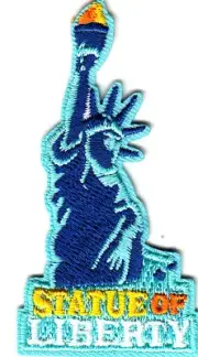STATUE OF LIBERTY Iron On Patch Patriotic Symbol Freedom