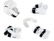 ProForce Lighting 7 Piece Sparring Gear Combo Set WHITE