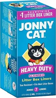 Jonny Cat Litter Box Liners Heavy Duty Tear & Leak Resistant Drawstring Close