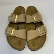 Birkenstock New w/ Box Arizona Sandcastle Nubuck Soft Footbed Regular SelectSize