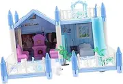 Kisangel 1 Set Doll House Model The House Girl 5 Year Old Tiny House Model House Miniature House for Puzzle Frame Kit Pink Plastic