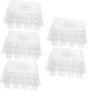 POPETPOP 5Pcs Hydroponic Grow Tray for Seedlings Durable Planting Tray with Optimal Growth Environment for Flowers Vegetables and Saplings Gardening Supplies for Indoor