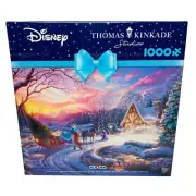 Disney Thomas Kinkade CINDERELLA Snow Jigsaw Puzzle 1000 Pieces NEW w Poster
