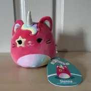 Squishmallows 5” Pink Rainbow Kittycorn Cat Unicorn Sienna Plush BNWT