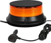 HLauto BC450 LED Amber Beacon Strobe Lights: 10V-80V Emergency Safety Warning 45 LED Flashing Lights with Magnetic for Trucks Construction Vehicles Car Forklift Tractor Golf Carts UTV ATV