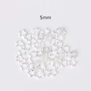 5MM Star Shaped Silver Mini Open Back Bezel