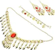 [OHPHCALL] Jewelry Set Nose Ring Chain Women's Jewelry Dangle Earrings for Parties