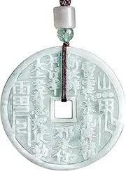 [QSAENHA] Jade Necklace Shangui Mantra Crystal Necklace Bagua Jade Harmony Buckle Pendant Feng Shui Wealth Necklace A-Level Jade Chakra Necklace Auspicious Amulet Wealth Happiness Talisman Against E/2010