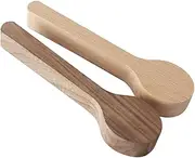 2pcs Wood Carving Spoon Blank Set Beech and Walnut Unfinished Wooden Craft Whittling Carving Kit for Beginner Whitteler