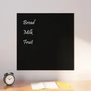 vidaXL Wall-mounted Magnetic Board Black 60x60 cm¬†Tempered Glass