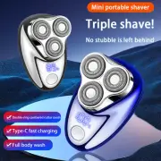 Mini Electric Shaver for Men Portable Beard Knife TYPE-C Charging Three-Head Sha