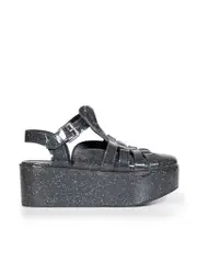 Glitter Patent Flatforms