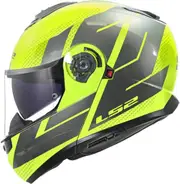 LS2 FF908 Strobe II Code Helmet, grey-yellow, Size L for Men Grey Yellow
